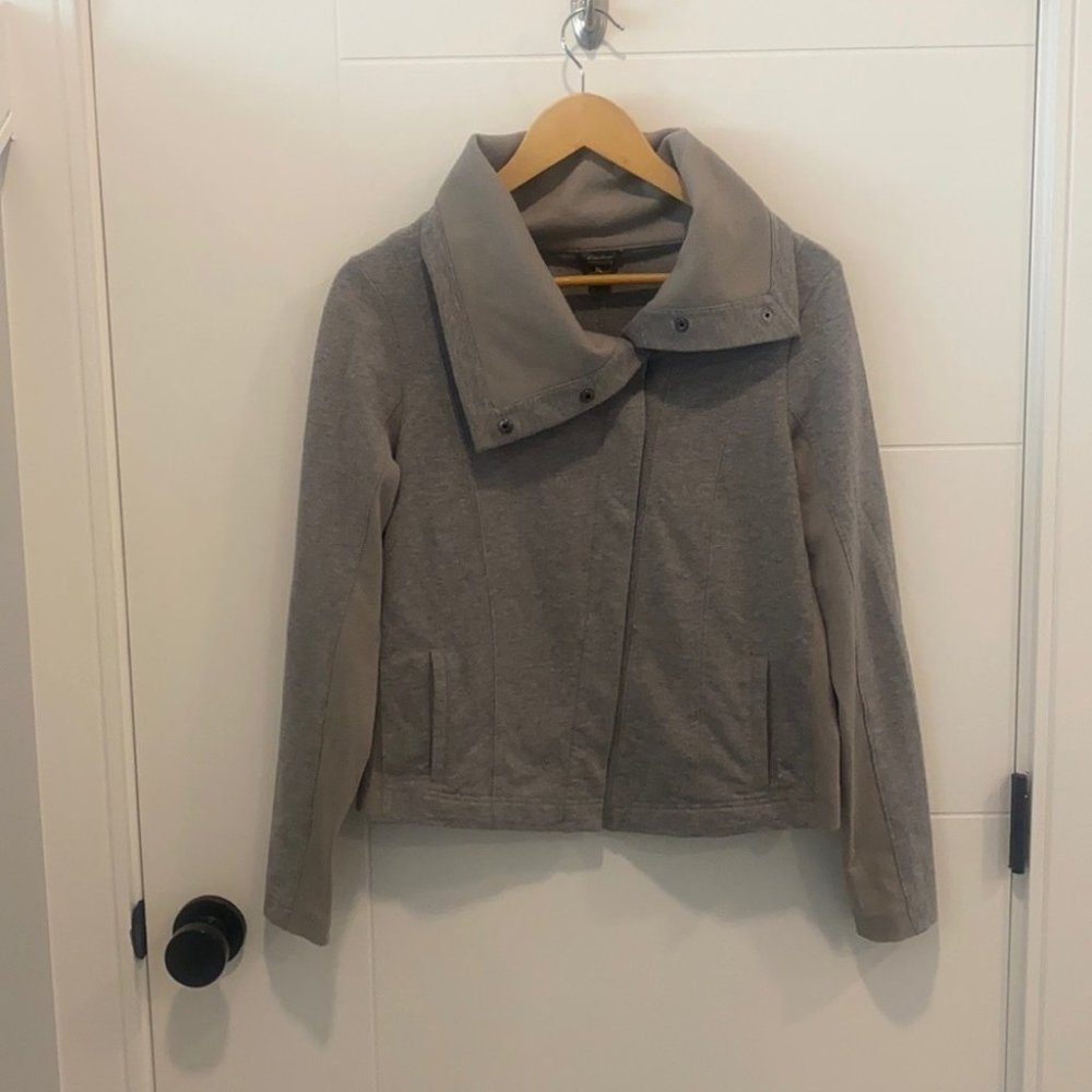Eddie Bauer gray blazer style sweater size XS